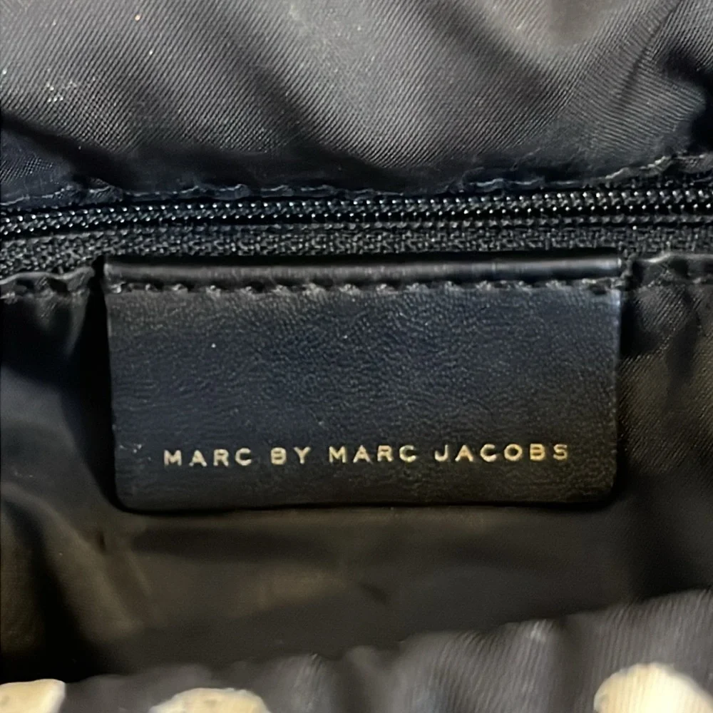 Marc by Marc Jacobs Black and White Polka Dot Crossbody Shoulder Purse Bag